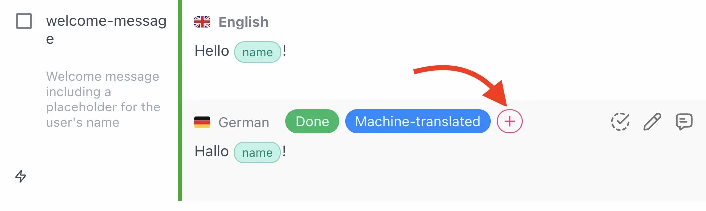 Add multiple labels to a signle translation